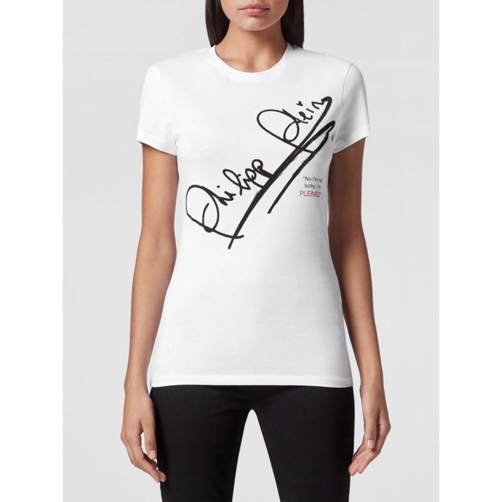 Philipp Plein Slim Fit Jersey T-Shirt With Contrast Logo Print
